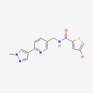 4-bromo-N-((6-(1-methyl-1H-pyrazol-4-yl)pyridin-3-yl)methyl)thiophene-2-carboxamide