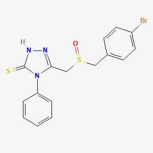 5-{[(4-bromobenzyl)sulfinyl]methyl}-4-phenyl-4H-1,2,4-triazole-3-thiol
