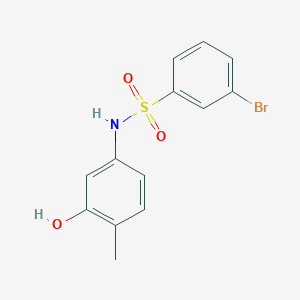 molecular formula C13H12BrNO3S B263072 3-bromo-N-(3-hydroxy-4-methylphenyl)benzenesulfonamide 