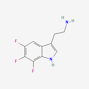 molecular formula C10H9F3N2 B2630727 2-(5,6,7-三氟-1H-吲哚-3-基)乙胺 CAS No. 467457-23-4