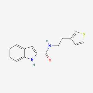 molecular formula C15H14N2OS B2630728 N-(2-(thiophen-3-yl)ethyl)-1H-indole-2-carboxamide CAS No. 1286718-79-3