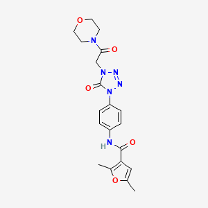 2,5-dimethyl-N-(4-(4-(2-morpholino-2-oxoethyl)-5-oxo-4,5-dihydro-1H-tetrazol-1-yl)phenyl)furan-3-carboxamide