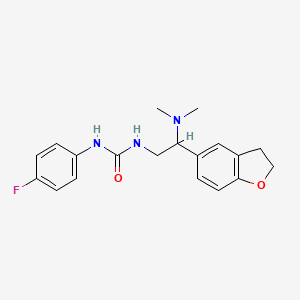 molecular formula C19H22FN3O2 B2630731 1-(2-(2,3-二氢苯并呋喃-5-基)-2-(二甲氨基)乙基)-3-(4-氟苯基)脲 CAS No. 1428380-20-4