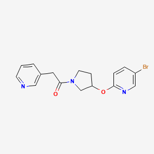 1-(3-((5-Bromopyridin-2-yl)oxy)pyrrolidin-1-yl)-2-(pyridin-3-yl)ethanone