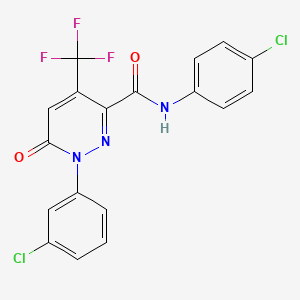 1-(3-chlorophenyl)-N-(4-chlorophenyl)-6-oxo-4-(trifluoromethyl)pyridazine-3-carboxamide