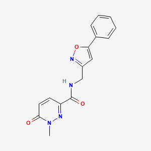 1-methyl-6-oxo-N-((5-phenylisoxazol-3-yl)methyl)-1,6-dihydropyridazine-3-carboxamide