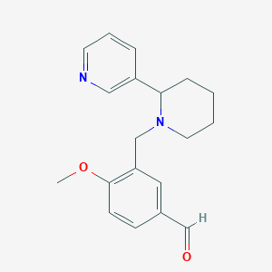 4-Methoxy-3-{[2-(pyridin-3-yl)piperidin-1-yl]methyl}benzaldehyde