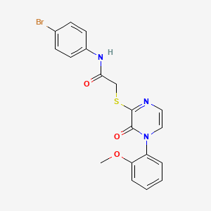 N-(4-bromophenyl)-2-((4-(2-methoxyphenyl)-3-oxo-3,4-dihydropyrazin-2-yl)thio)acetamide