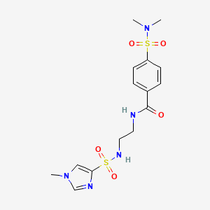 4-(N,N-dimethylsulfamoyl)-N-(2-(1-methyl-1H-imidazole-4-sulfonamido)ethyl)benzamide