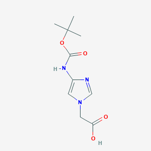 2-[4-[(2-Methylpropan-2-yl)oxycarbonylamino]imidazol-1-yl]acetic acid