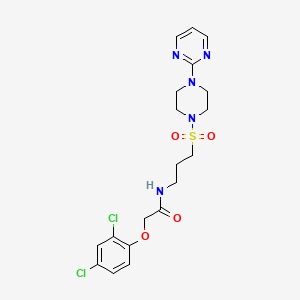 2-(2,4-dichlorophenoxy)-N-(3-((4-(pyrimidin-2-yl)piperazin-1-yl)sulfonyl)propyl)acetamide