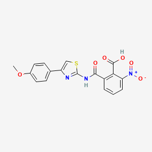 2-((4-(4-Methoxyphenyl)thiazol-2-yl)carbamoyl)-6-nitrobenzoic acid