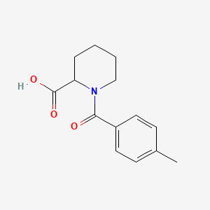 molecular formula C14H17NO3 B2630765 1-(4-Methylbenzoyl)piperidine-2-carboxylic acid CAS No. 681827-45-2