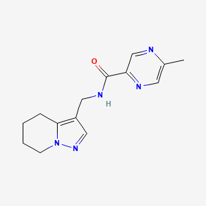 molecular formula C14H17N5O B2630767 5-methyl-N-((4,5,6,7-tetrahydropyrazolo[1,5-a]pyridin-3-yl)methyl)pyrazine-2-carboxamide CAS No. 2034454-48-1