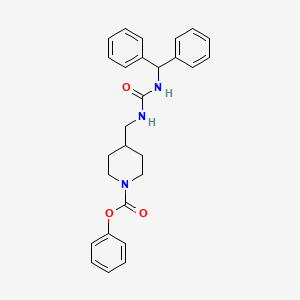 Phenyl 4-((3-benzhydrylureido)methyl)piperidine-1-carboxylate