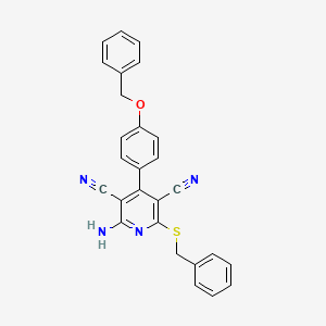 2-Amino-4-[4-(benzyloxy)phenyl]-6-(benzylsulfanyl)pyridine-3,5-dicarbonitrile