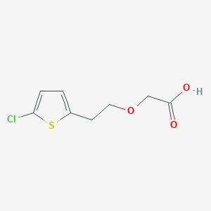 molecular formula C8H9ClO3S B2630780 2-[2-(5-氯噻吩-2-基)乙氧基]乙酸 CAS No. 1247788-58-4