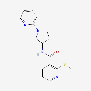 molecular formula C16H18N4OS B2630782 2-(methylthio)-N-(1-(pyridin-2-yl)pyrrolidin-3-yl)nicotinamide CAS No. 1798513-65-1