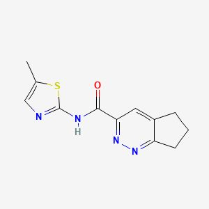 molecular formula C12H12N4OS B2630784 N-(5-methyl-1,3-thiazol-2-yl)-5H,6H,7H-cyclopenta[c]pyridazine-3-carboxamide CAS No. 2415454-69-0