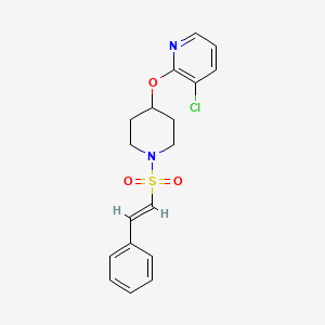 (E)-3-chloro-2-((1-(styrylsulfonyl)piperidin-4-yl)oxy)pyridine