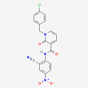 1-(4-chlorobenzyl)-N-(2-cyano-4-nitrophenyl)-2-oxo-1,2-dihydropyridine-3-carboxamide