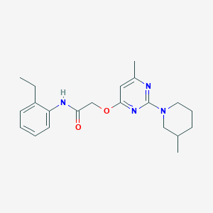 N-(2-ethylphenyl)-2-{[6-methyl-2-(3-methylpiperidin-1-yl)pyrimidin-4-yl]oxy}acetamide