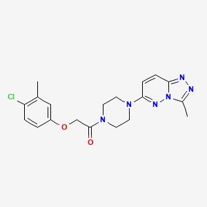 2-(4-Chloro-3-methylphenoxy)-1-(4-(3-methyl-[1,2,4]triazolo[4,3-b]pyridazin-6-yl)piperazin-1-yl)ethanone