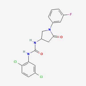 1-(2,5-Dichlorophenyl)-3-[1-(3-fluorophenyl)-5-oxopyrrolidin-3-yl]urea