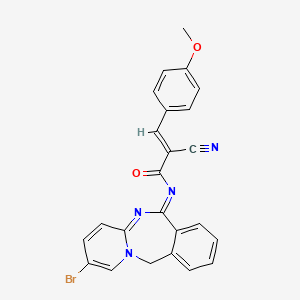 (E)-N-(2-bromo-11H-pyrido[1,2-b][2,4]benzodiazepin-6-ylidene)-2-cyano-3-(4-methoxyphenyl)prop-2-enamide