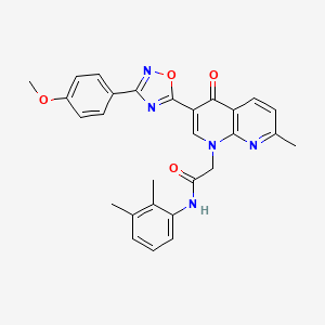 molecular formula C28H25N5O4 B2630804 N-(2,3-二甲苯基)-2-(3-(3-(4-甲氧苯基)-1,2,4-恶二唑-5-基)-7-甲基-4-氧代-1,8-萘啶-1(4H)-基)乙酰胺 CAS No. 1112426-96-6