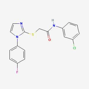 N-(3-chlorophenyl)-2-((1-(4-fluorophenyl)-1H-imidazol-2-yl)thio)acetamide