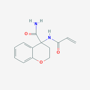 molecular formula C13H14N2O3 B2630812 4-(Prop-2-enoylamino)-2,3-dihydrochromene-4-carboxamide CAS No. 2191110-22-0