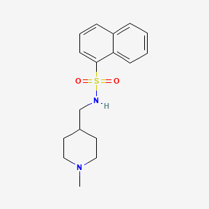 molecular formula C17H22N2O2S B2630813 N-[(1-methylpiperidin-4-yl)methyl]naphthalene-1-sulfonamide CAS No. 953141-75-8