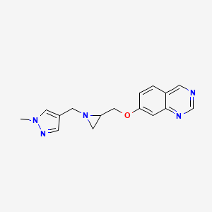 7-[[1-[(1-Methylpyrazol-4-yl)methyl]aziridin-2-yl]methoxy]quinazoline