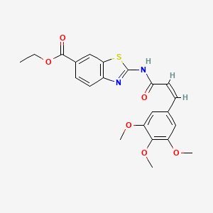 (Z)-ethyl 2-(3-(3,4,5-trimethoxyphenyl)acrylamido)benzo[d]thiazole-6-carboxylate