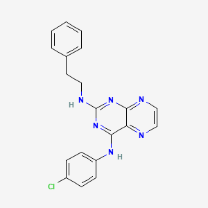 N4-(4-chlorophenyl)-N2-phenethylpteridine-2,4-diamine
