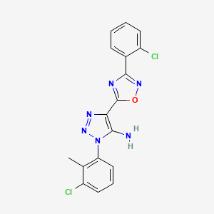 1-(3-chloro-2-methylphenyl)-4-[3-(2-chlorophenyl)-1,2,4-oxadiazol-5-yl]-1H-1,2,3-triazol-5-amine