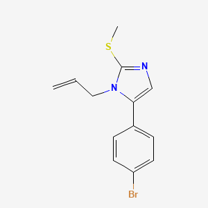 molecular formula C13H13BrN2S B2630820 1-allyl-5-(4-bromophenyl)-2-(methylthio)-1H-imidazole CAS No. 1207011-46-8