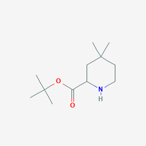 molecular formula C12H23NO2 B2630821 Tert-butyl 4,4-dimethylpiperidine-2-carboxylate CAS No. 2248259-84-7