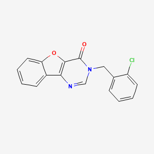 molecular formula C17H11ClN2O2 B2630822 3-(2-chlorobenzyl)[1]benzofuro[3,2-d]pyrimidin-4(3H)-one CAS No. 864923-29-5