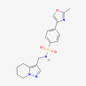 molecular formula C18H20N4O3S B2630829 4-(2-methyloxazol-4-yl)-N-((4,5,6,7-tetrahydropyrazolo[1,5-a]pyridin-3-yl)methyl)benzenesulfonamide CAS No. 2034589-94-9