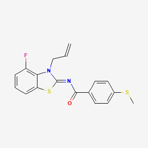 (Z)-N-(3-allyl-4-fluorobenzo[d]thiazol-2(3H)-ylidene)-4-(methylthio)benzamide