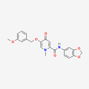 N-(benzo[d][1,3]dioxol-5-yl)-5-((3-methoxybenzyl)oxy)-1-methyl-4-oxo-1,4-dihydropyridine-2-carboxamide