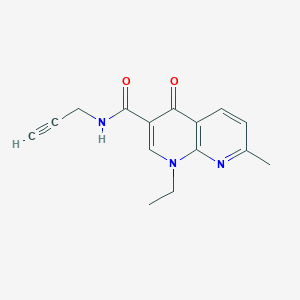 1-Ethyl-7-methyl-4-oxo-N-prop-2-ynyl-1,8-naphthyridine-3-carboxamide
