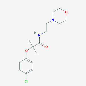 molecular formula C16H23ClN2O3 B263085 2-(4-chlorophenoxy)-2-methyl-N-[2-(4-morpholinyl)ethyl]propanamide 