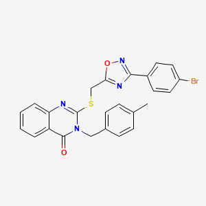 2-(((3-(4-bromophenyl)-1,2,4-oxadiazol-5-yl)methyl)thio)-3-(4-methylbenzyl)quinazolin-4(3H)-one