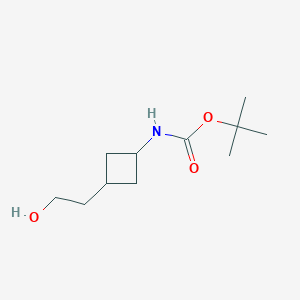[3-(2-Hydroxyethyl)cyclobutyl]carbamic acid tert-butyl ester