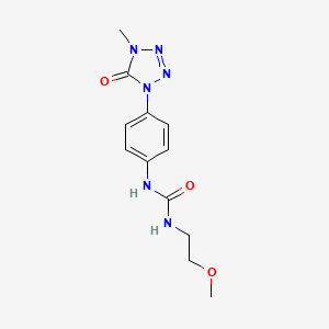 molecular formula C12H16N6O3 B2630861 1-(2-methoxyethyl)-3-(4-(4-methyl-5-oxo-4,5-dihydro-1H-tetrazol-1-yl)phenyl)urea CAS No. 1396864-17-7