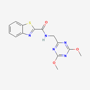 N-((4,6-dimethoxy-1,3,5-triazin-2-yl)methyl)benzo[d]thiazole-2-carboxamide