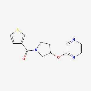 (3-(Pyrazin-2-yloxy)pyrrolidin-1-yl)(thiophen-3-yl)methanone